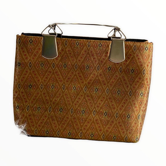 Vintage Y2K Printed Satin Mini Handbag - Picture 2 of 4